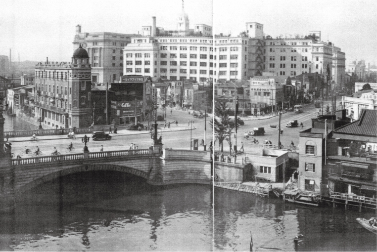 三越本店と日本橋（昭和初期）